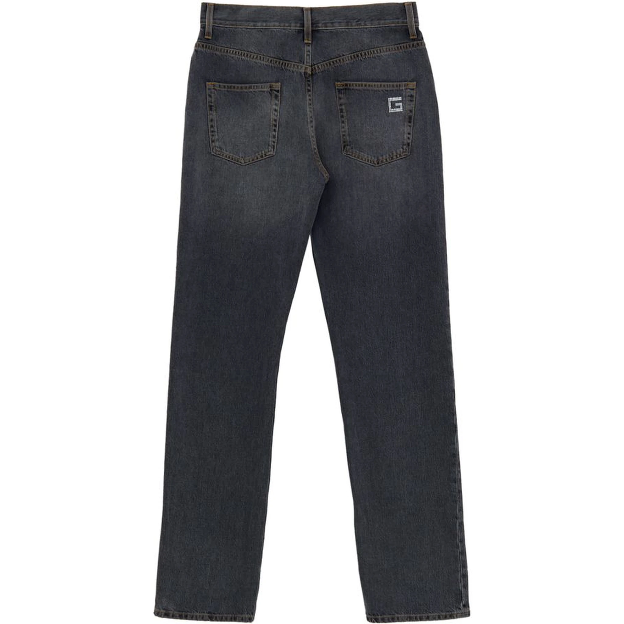 Gray Cotton Relaxed Fit Jeans