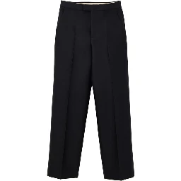 Black Cotton Casual Pants