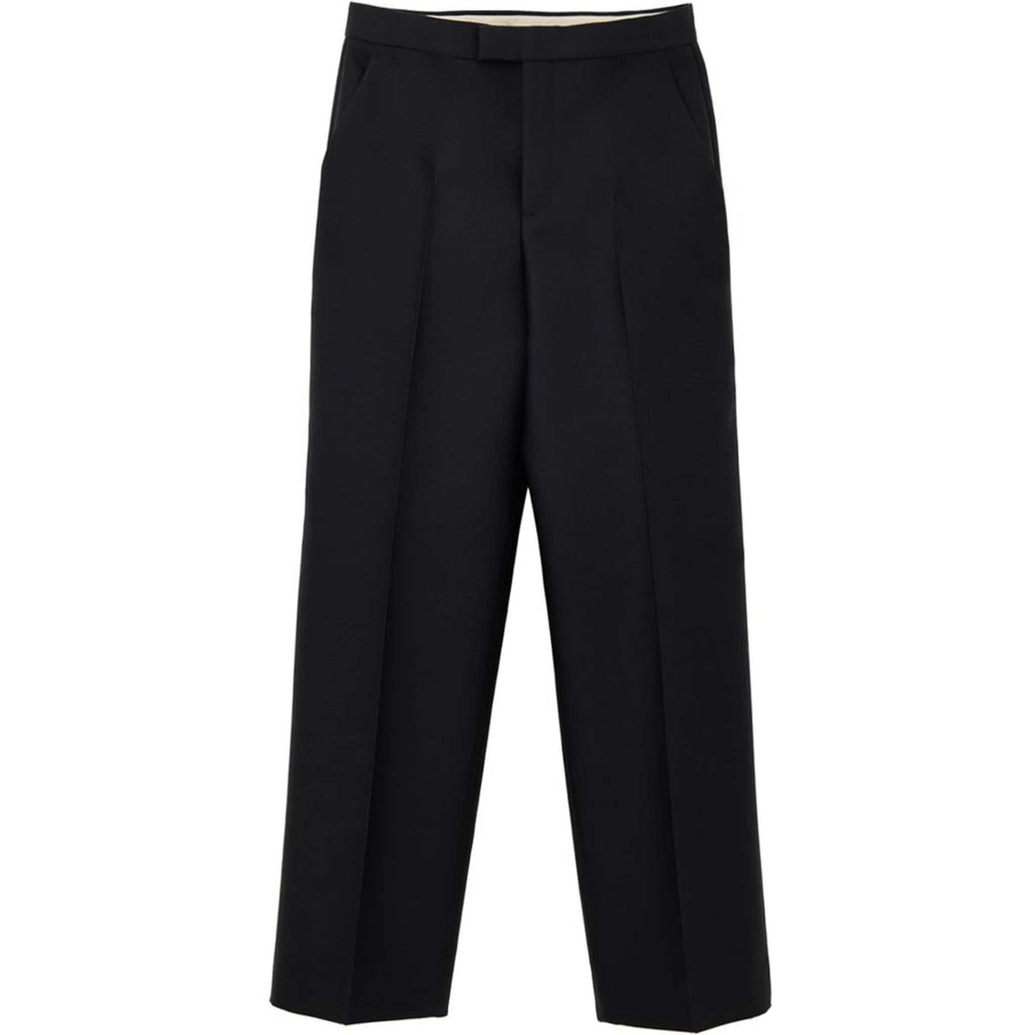 Black Cotton Casual Pants