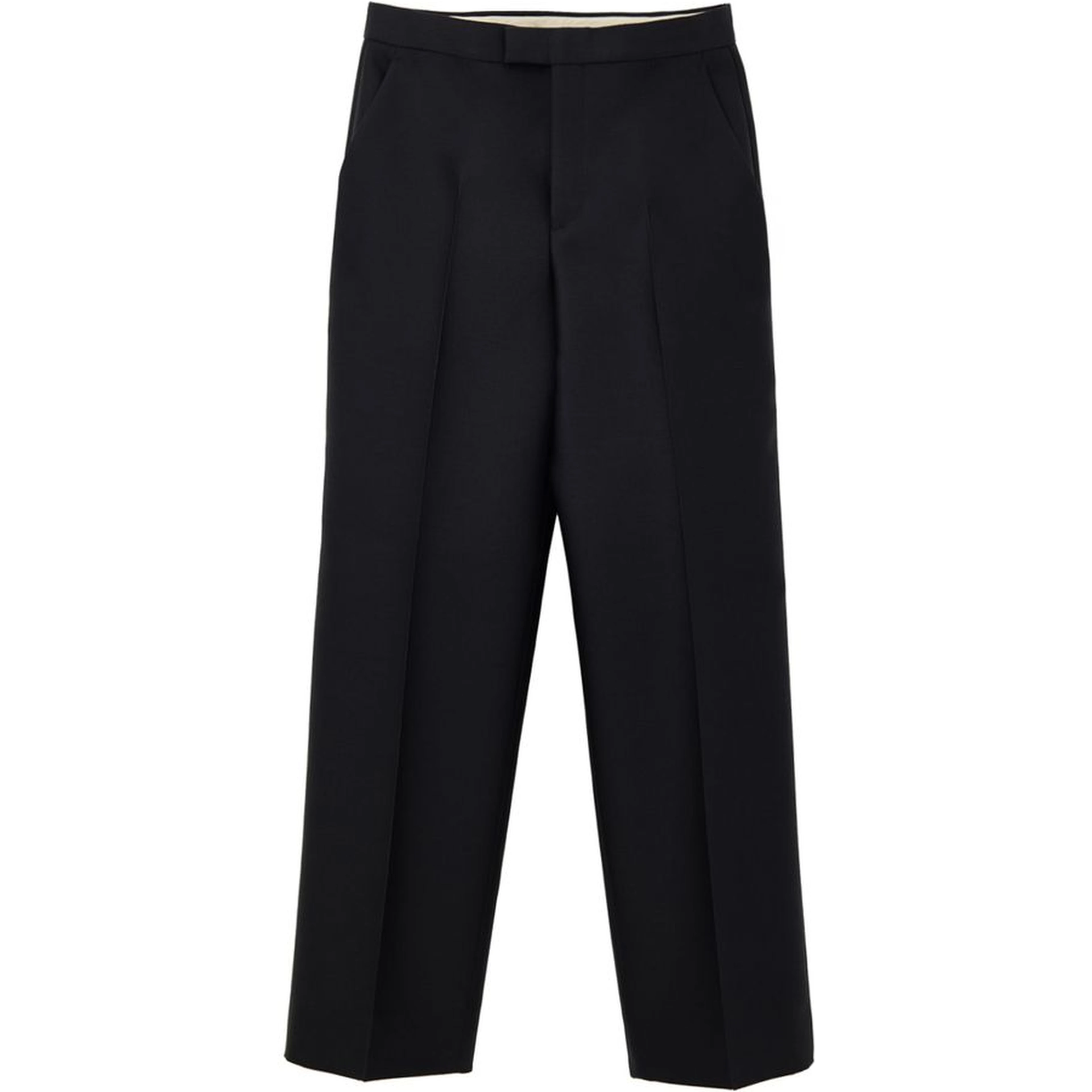 Black Cotton Casual Pants