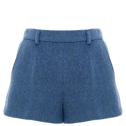 Blue Wool Shorts