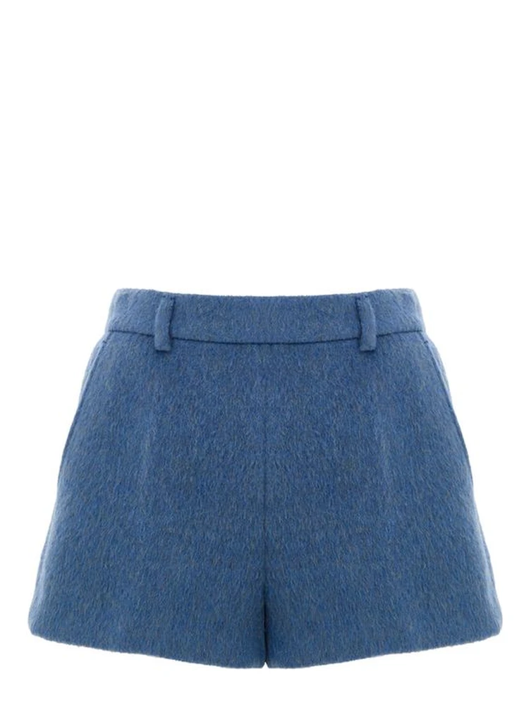 Blue Wool Shorts