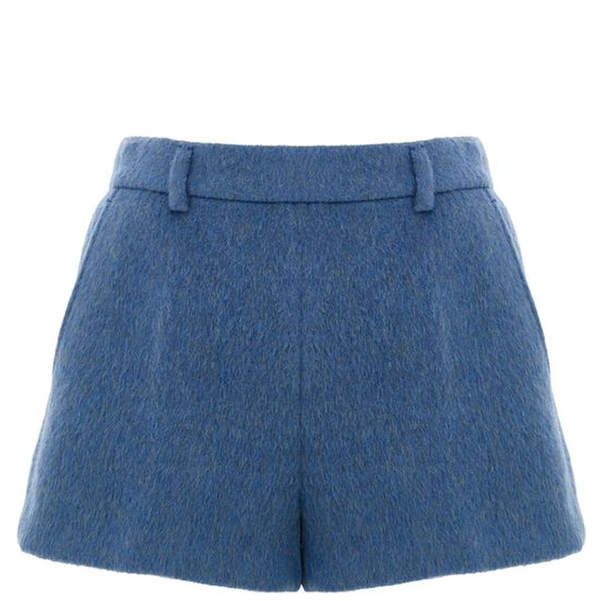 Blue Wool Shorts