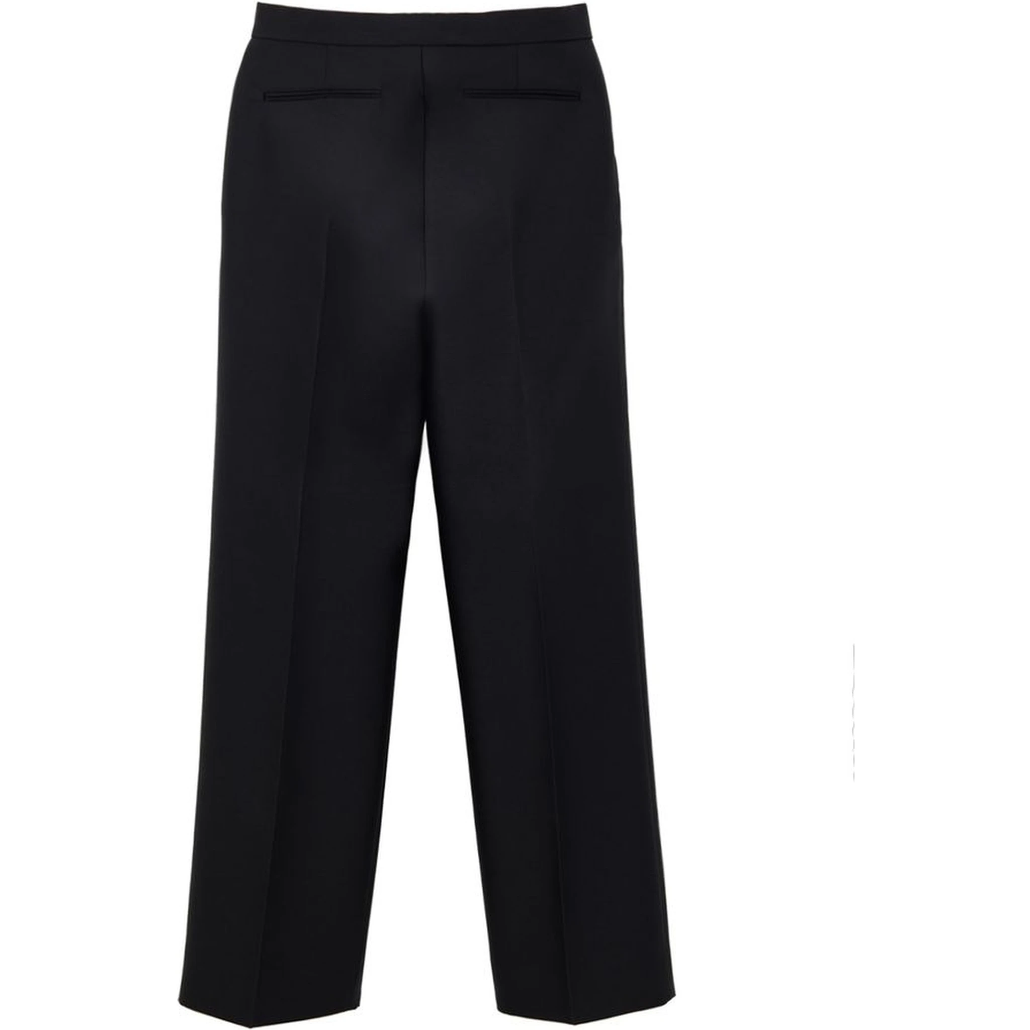 Black Cotton Casual Pants