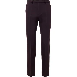 بنطلون رسمي من الصوف بلون بوردو