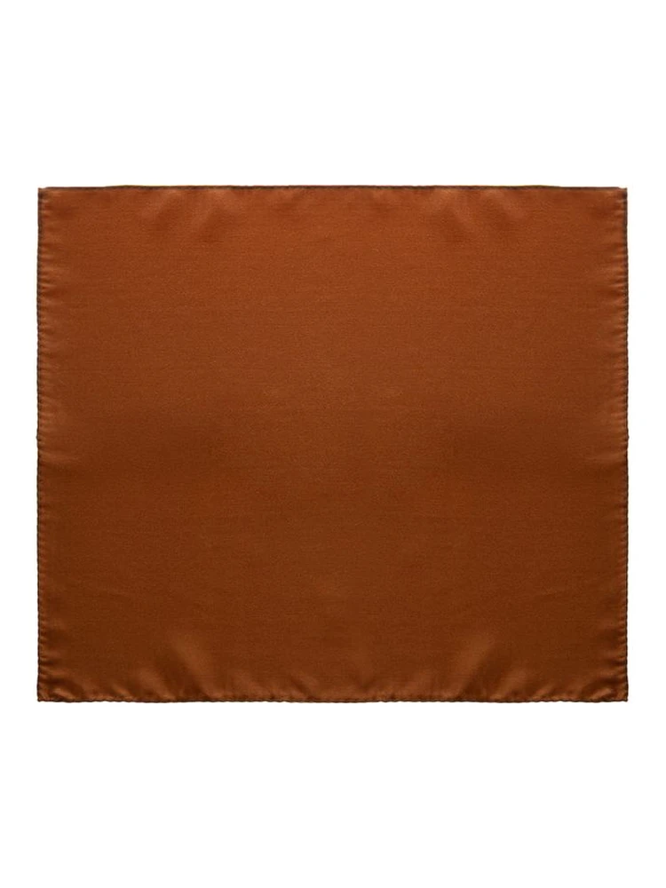 Brown Silk Pocket Square