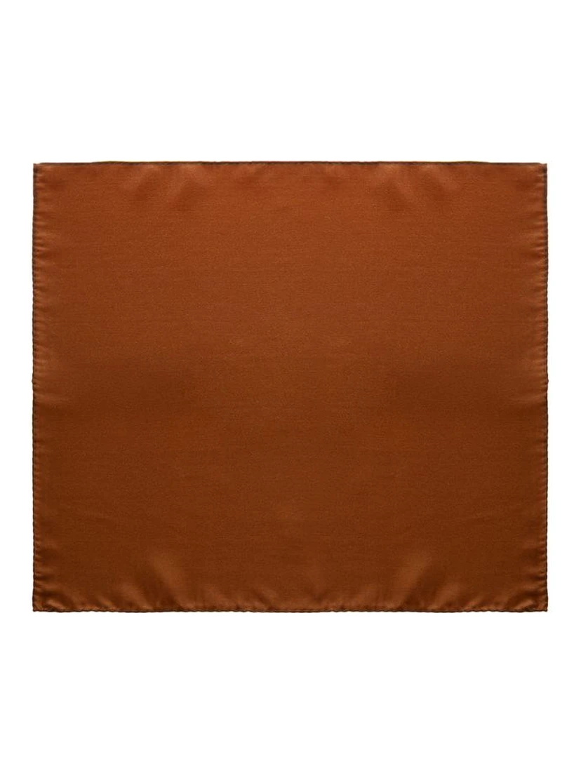 Brown Silk Pocket Square