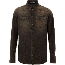 Brown Denim Shirt