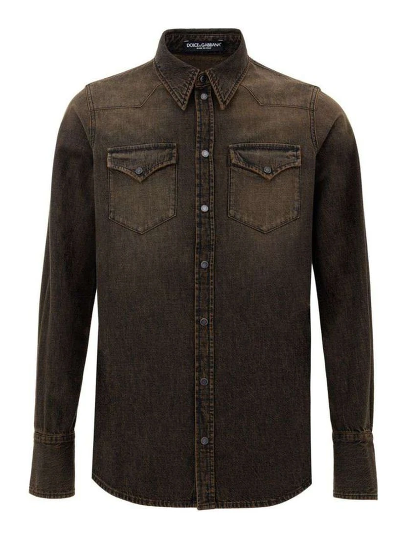 Brown Denim Shirt