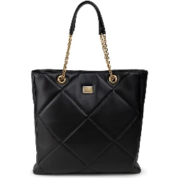 Black Leather Tote Bag