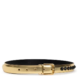 Gold Leather Regular Belt
