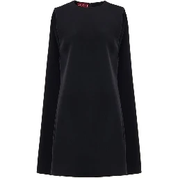 Black Wool Casual Dress