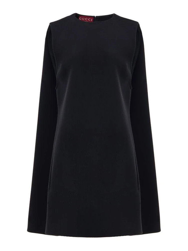 Black Wool Casual Dress