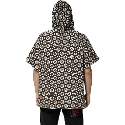 Brown White DG Logo Short Hoodie Sweater