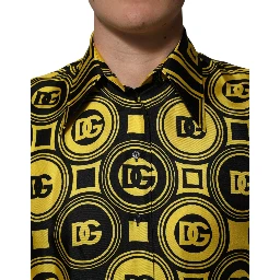Yellow Silk Silver DG Logo Geometric T-shirt