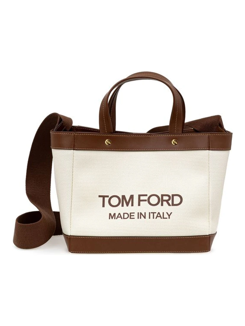 Beige Cotton Tote Bag