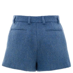 Blue Wool Shorts