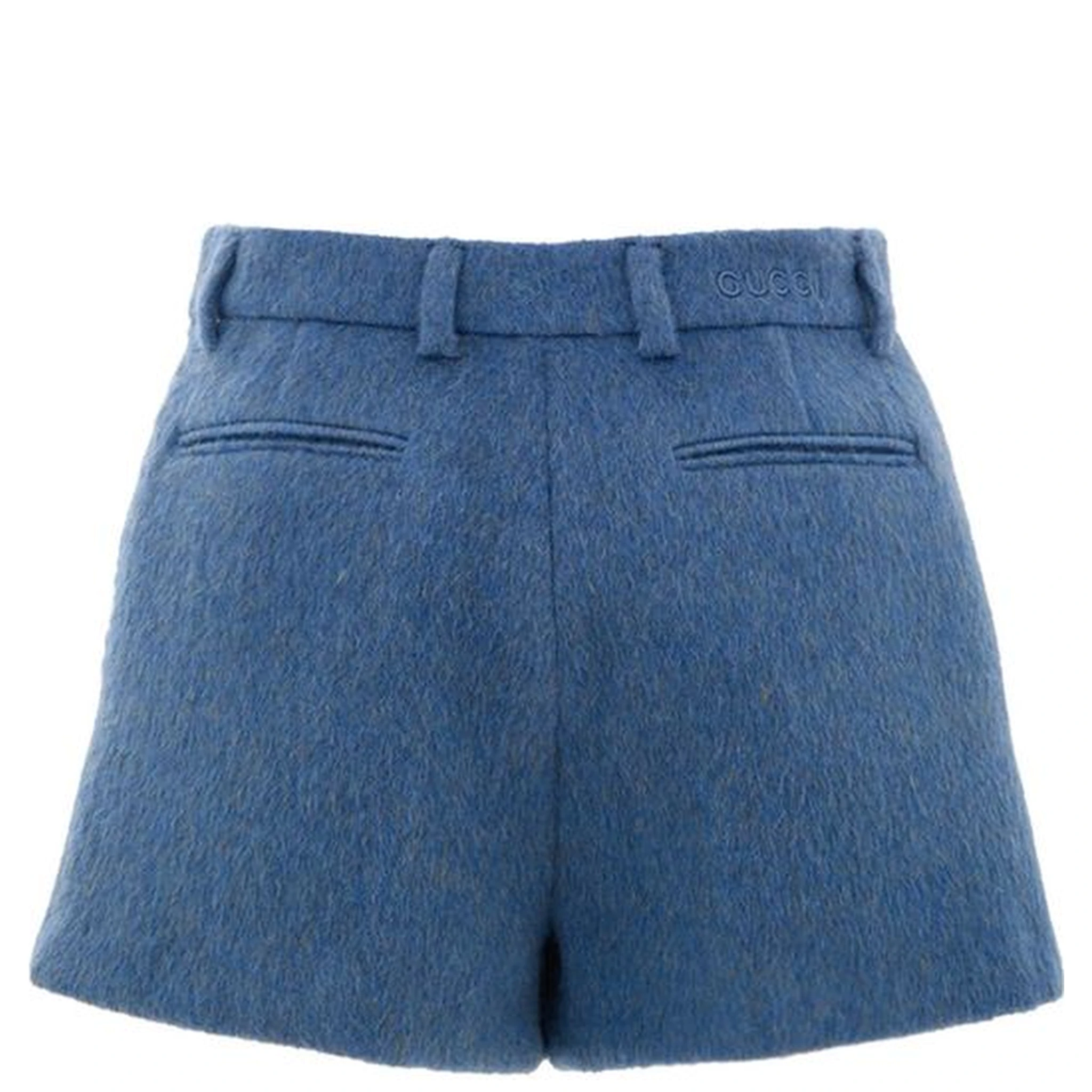 Blue Wool Shorts