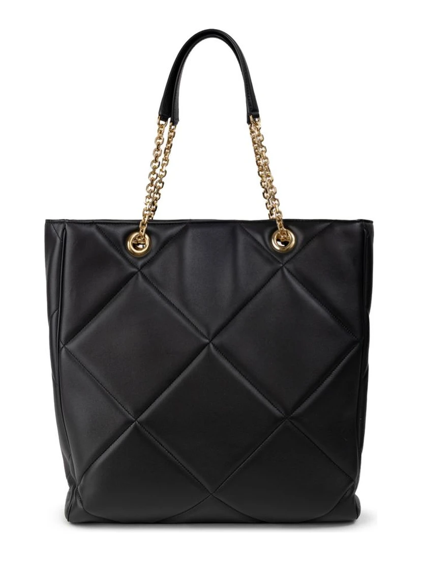 Black Leather Tote Bag