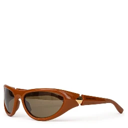 نظارات شمسية بنية اللون من الأسيتات