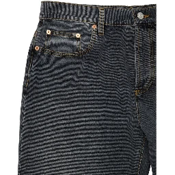 Gray Cotton Relaxed Fit Jeans