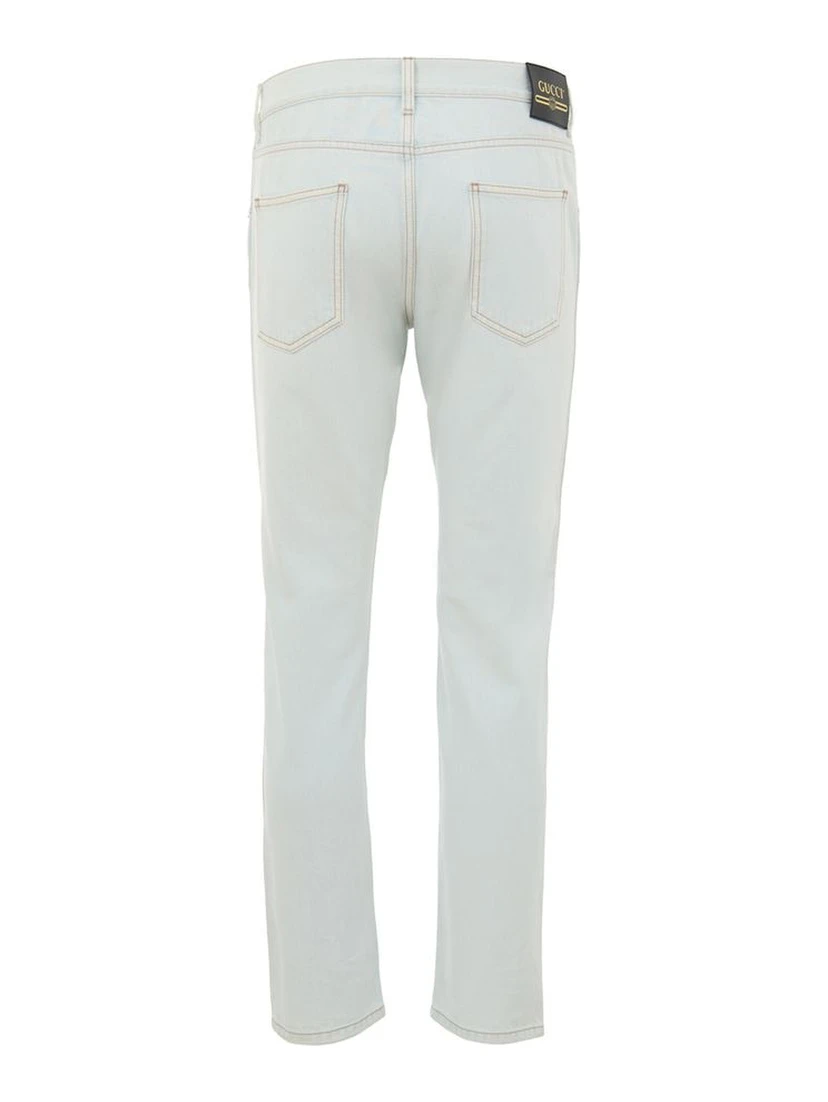 Blue Cotton Relaxed Fit Jeans