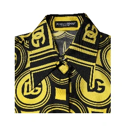 Yellow Silk Silver DG Logo Geometric T-shirt