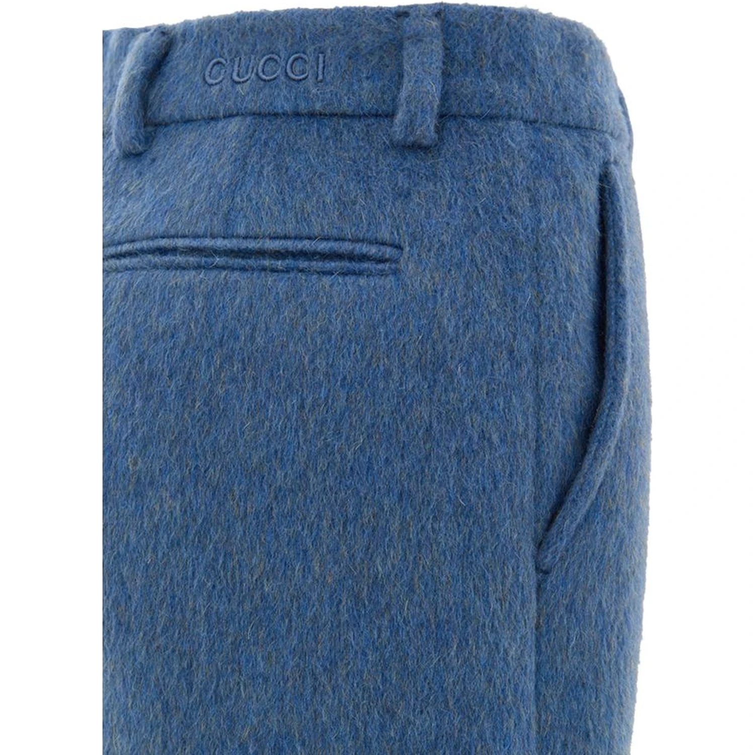 Blue Wool Shorts