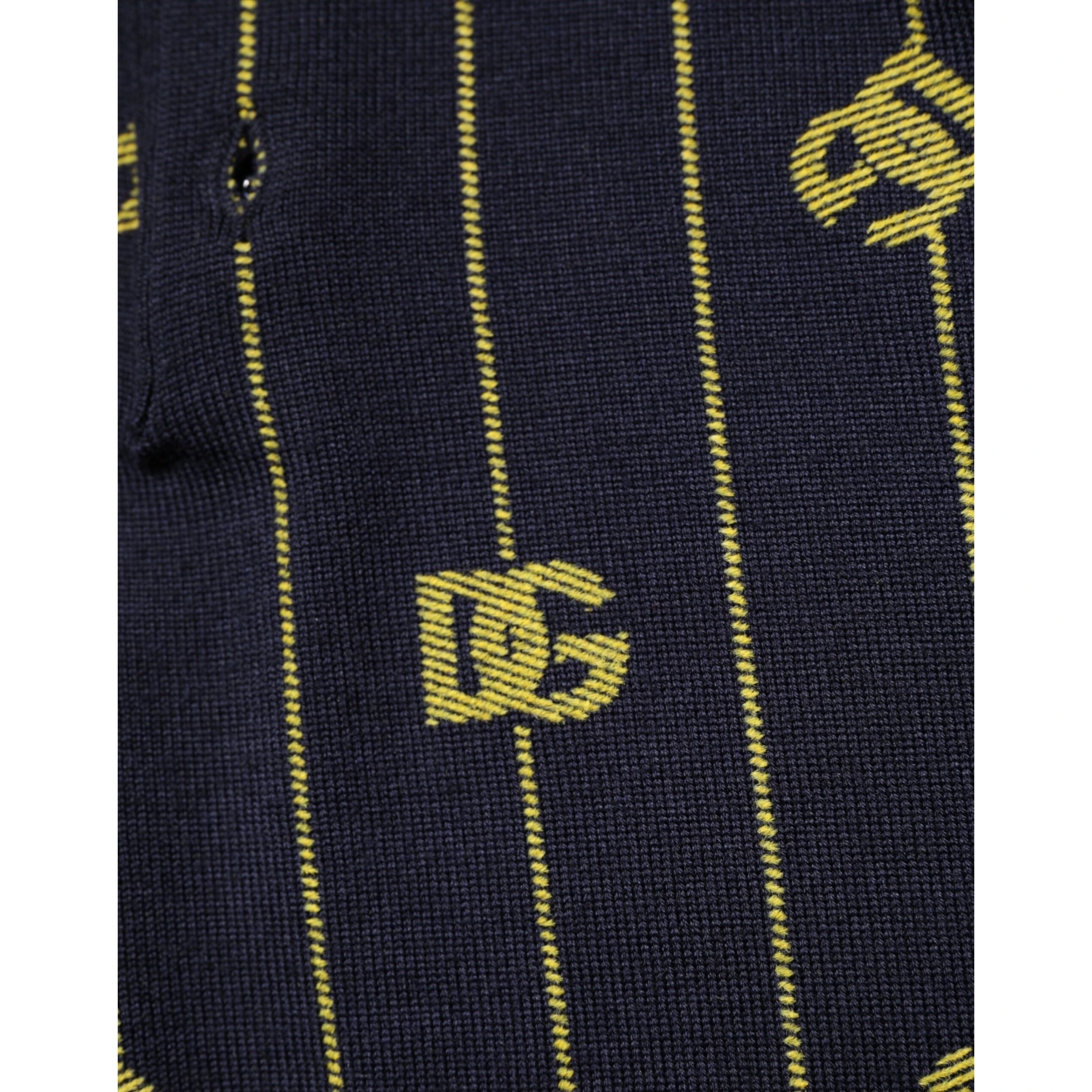 Black Logo Jacquard Knitted Polo Shirt T-shirt