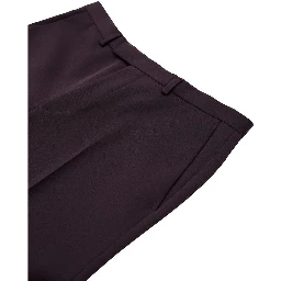 بنطلون رسمي من الصوف بلون بوردو