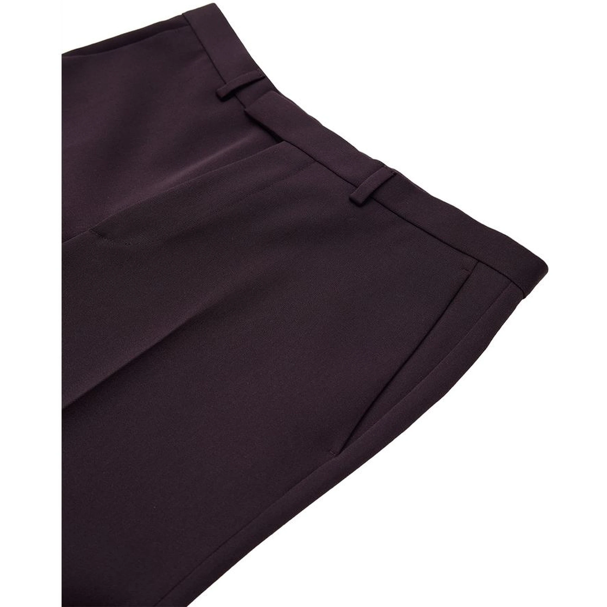 بنطلون رسمي من الصوف بلون بوردو