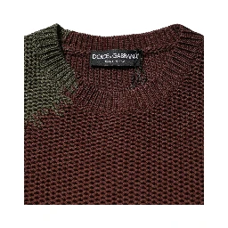 Multicolor Cotton Abstract Men Pullover Sweater