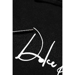 Black Hooded Logo Print Sweatshirt Sweater