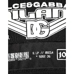 Black Cotton DG Milano Logo Print Hoodie Sweater