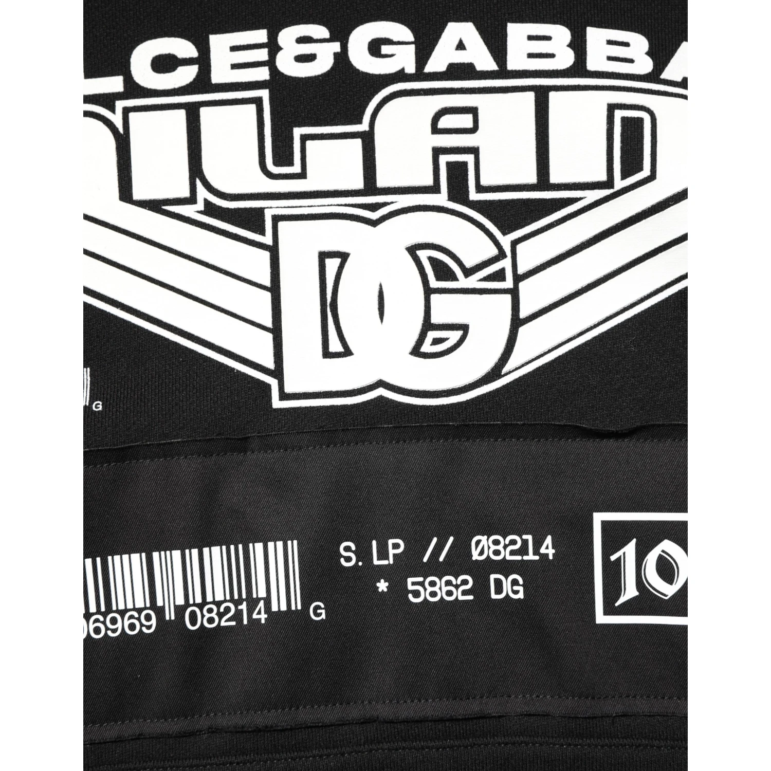 Black Cotton DG Milano Logo Print Hoodie Sweater