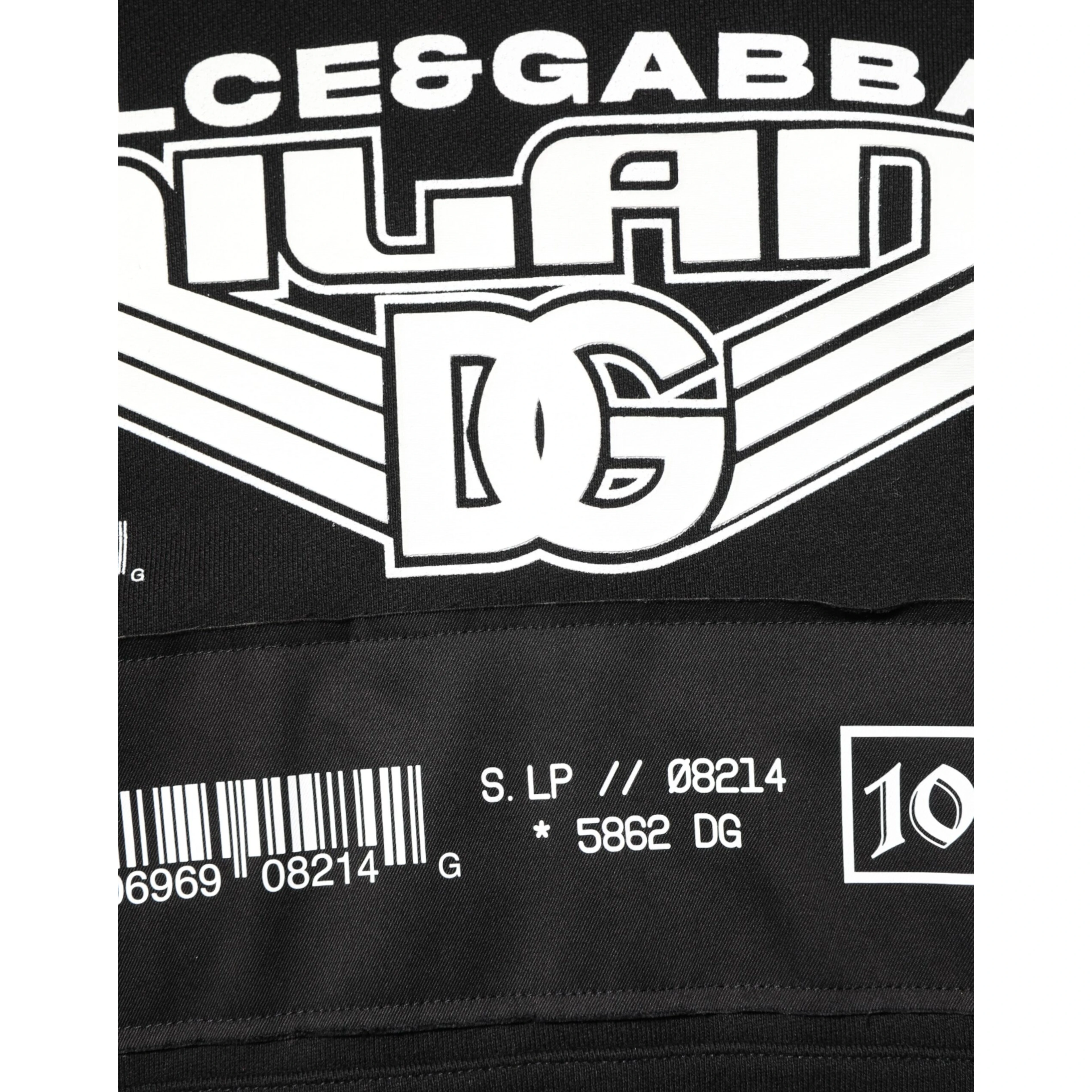 Black Cotton DG Milano Logo Print Hoodie Sweater