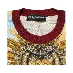 Tropical Heart Crown Silk Pullover Sweater