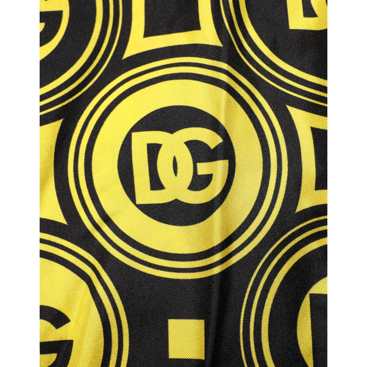 Yellow Silk Silver DG Logo Geometric T-shirt