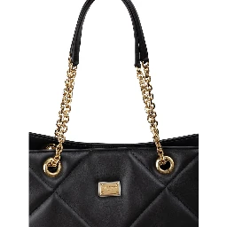Black Leather Tote Bag