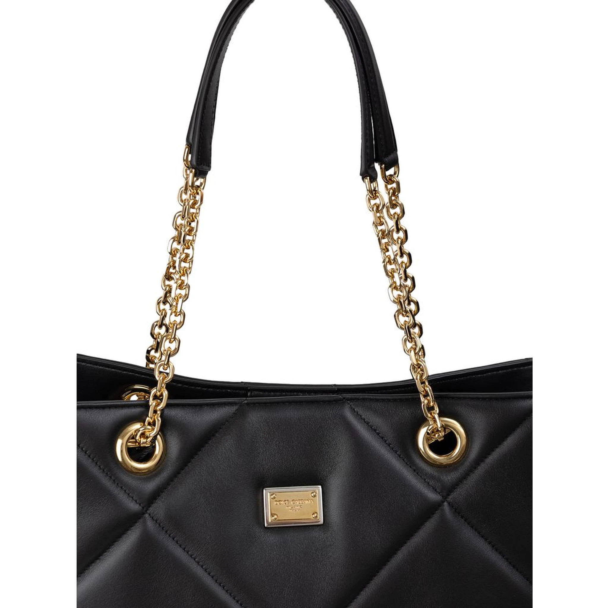 Black Leather Tote Bag