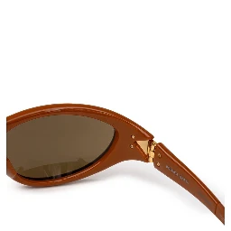 نظارات شمسية بنية اللون من الأسيتات