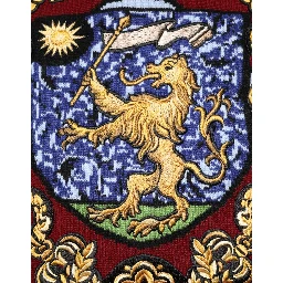 Burgundy Cashmere Lion Crest Pullover Sweater