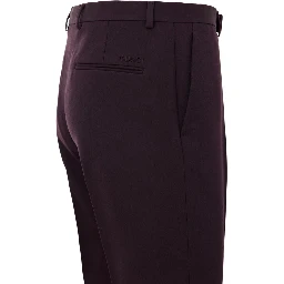 بنطلون رسمي من الصوف بلون بوردو