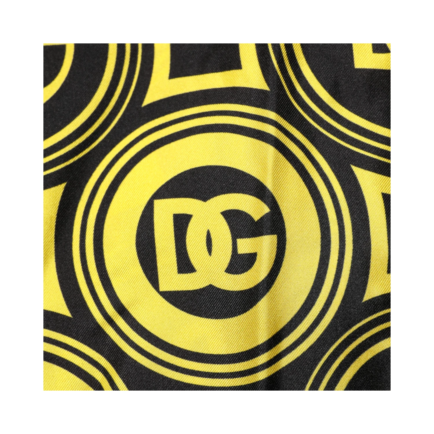 Yellow Silk Silver DG Logo Geometric T-shirt