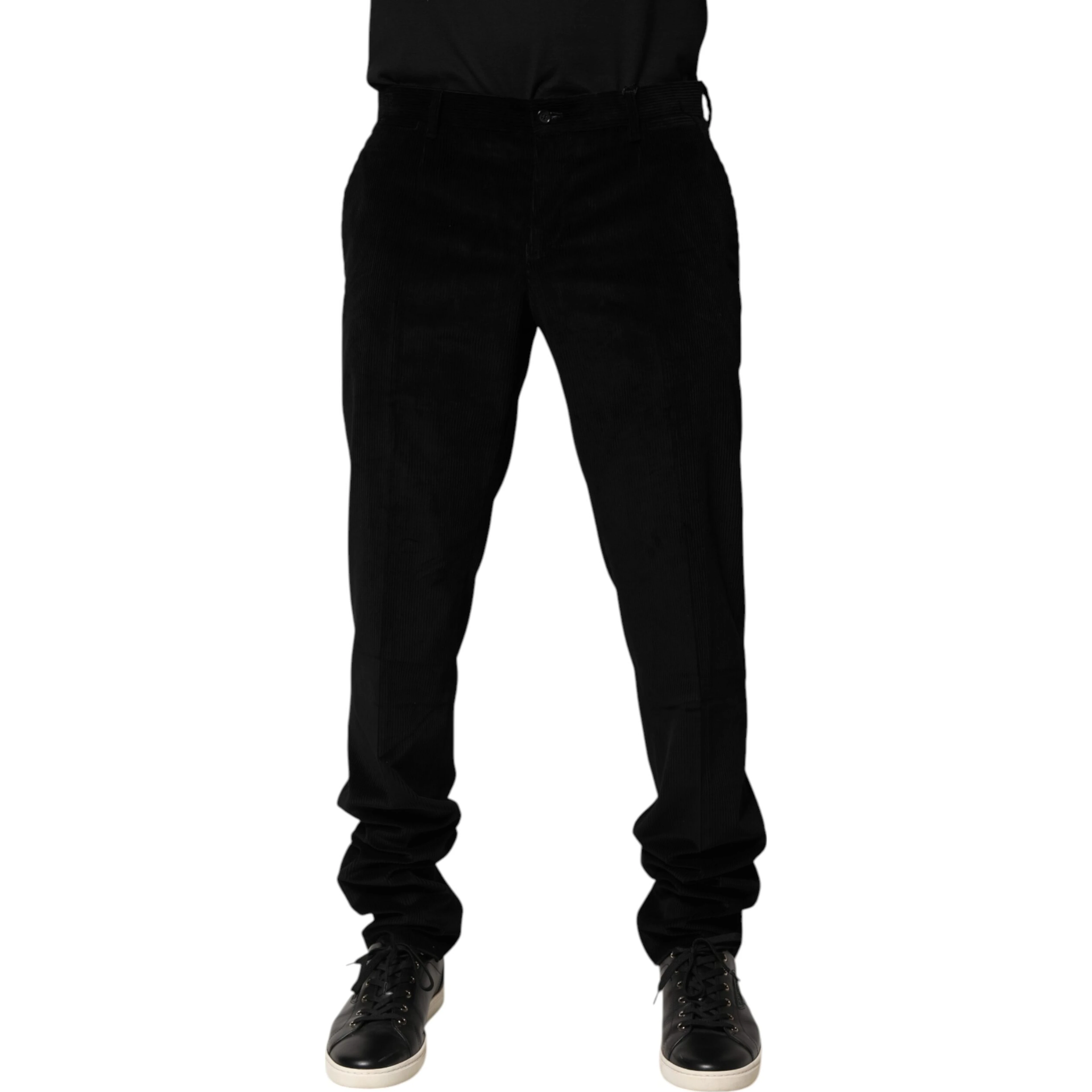 Black Cotton Men Dress Formal Trouser Pants