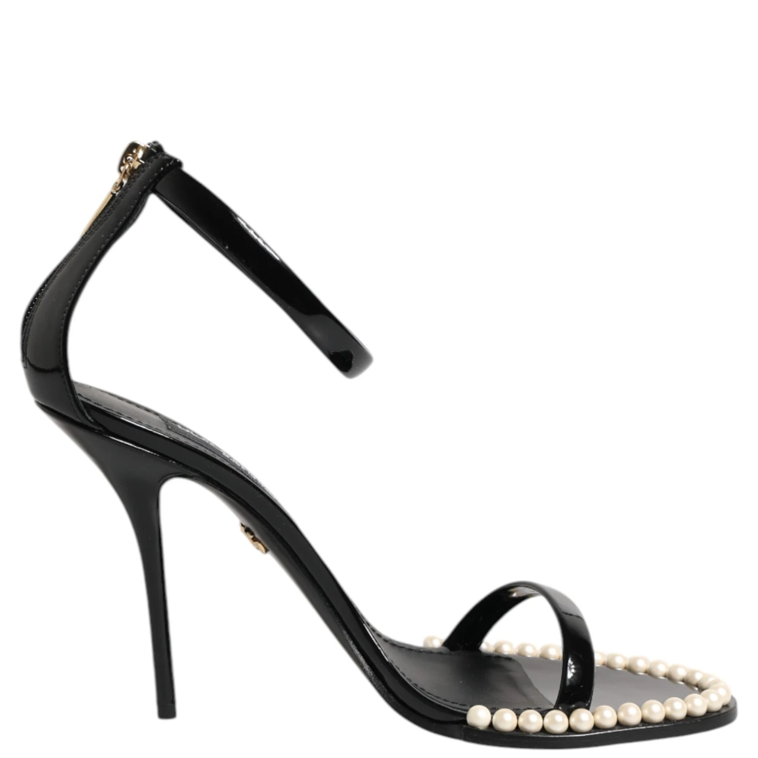Black KEIRA Pearl Embellished Sandals Shoes