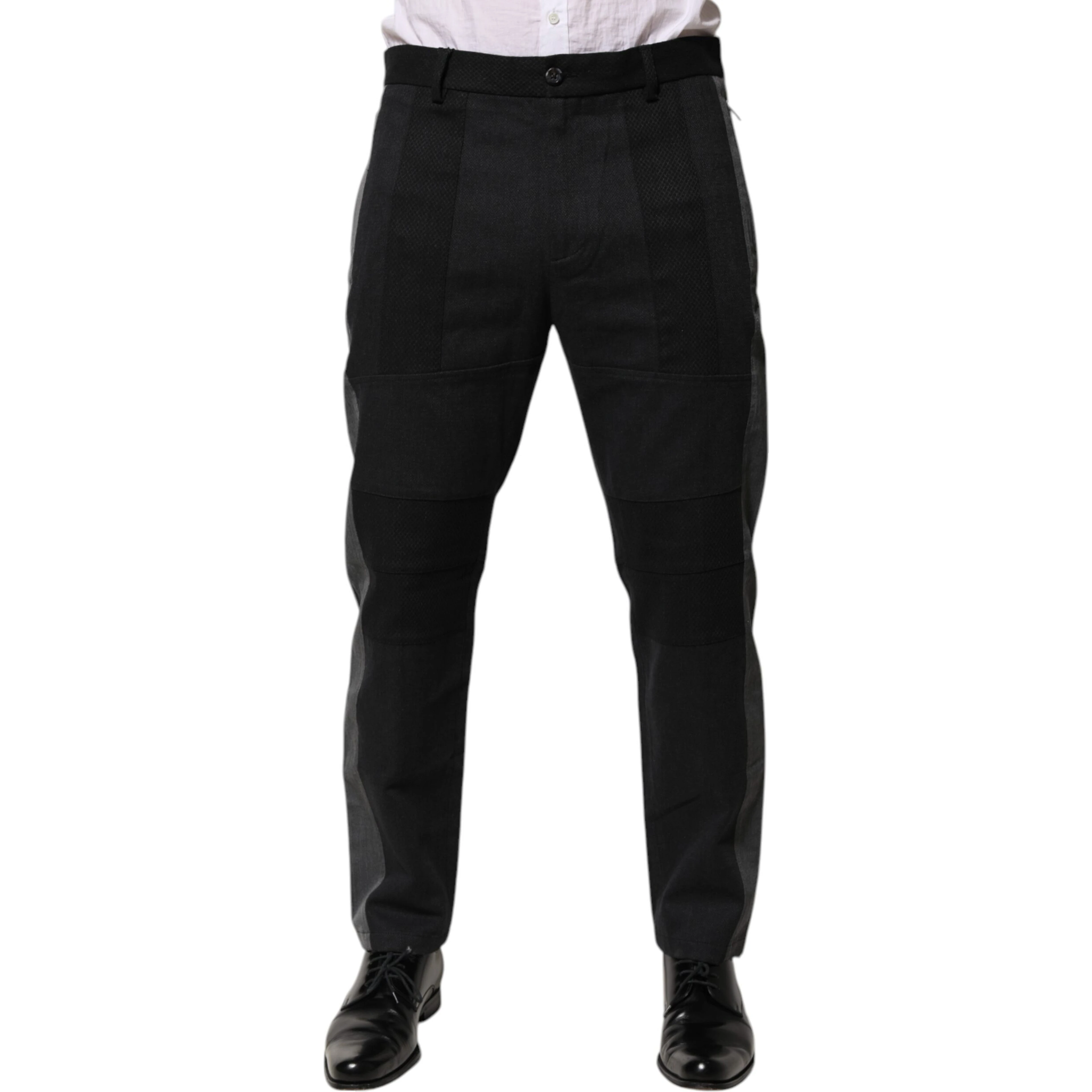 Black Gray Cotton Dress Formal Trouser Pants