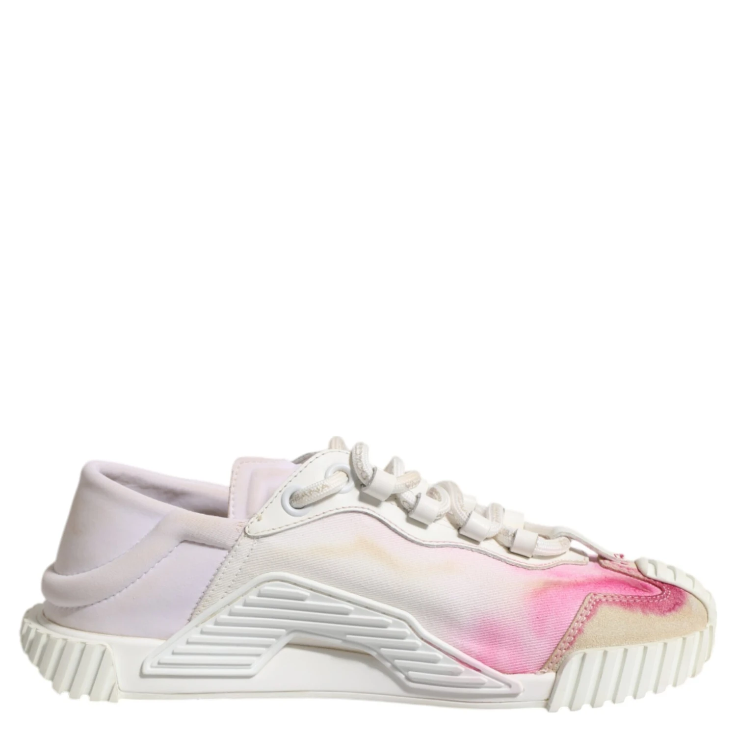 White NS1 Lace Up Low Top Sneakers Shoes