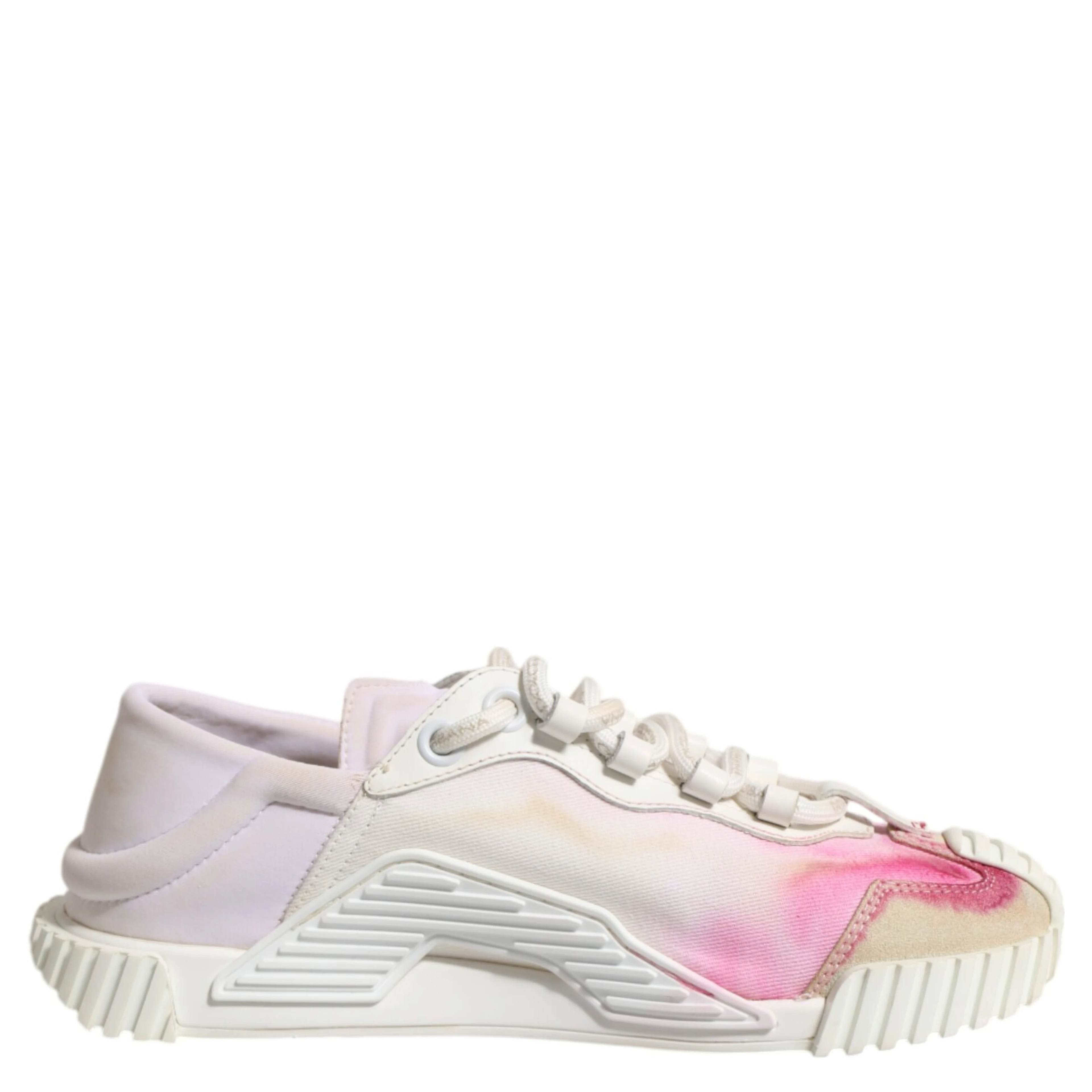 White NS1 Lace Up Low Top Sneakers Shoes