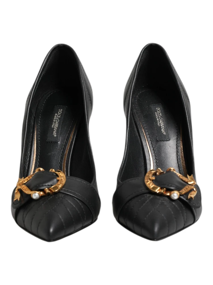 Black Devotion Leather Heels Pumps Shoes alternative